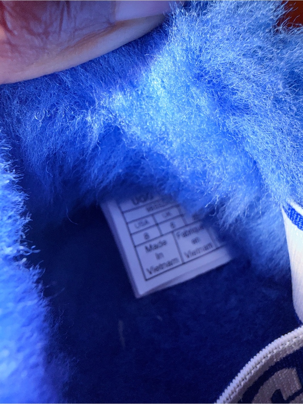 UGG Light Blue Fuzzy Slide Slippers - Picture 5 of 7